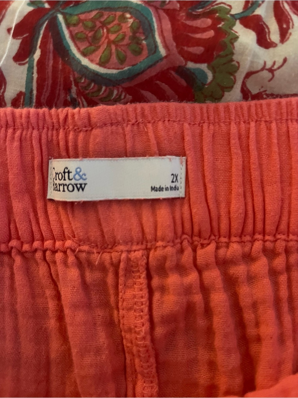 croft & barrow Coral Gauze Elastic Waist Pants - Picture 3 of 3
